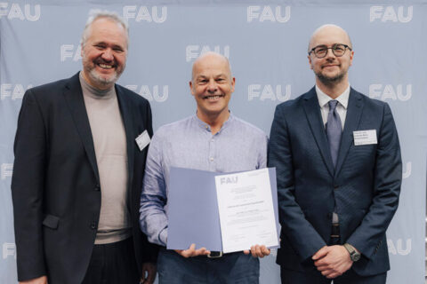 Prof. Dr. Kai Willner, Jürgen Frickel, Prof. Dr. Andreas Bück (Tag der TF 2024 | ©Giulia Iannicelli)